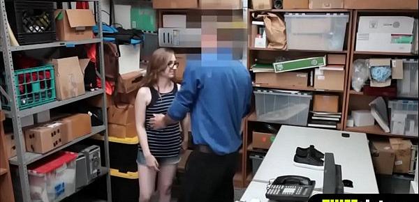  Clueless shoplifter gets punish fucked hard on CCTV